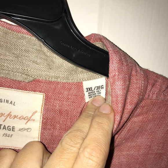 NWT WEATHERPROOF Linen Button Down Short Sleeve Shirt - Picture 5 of 7